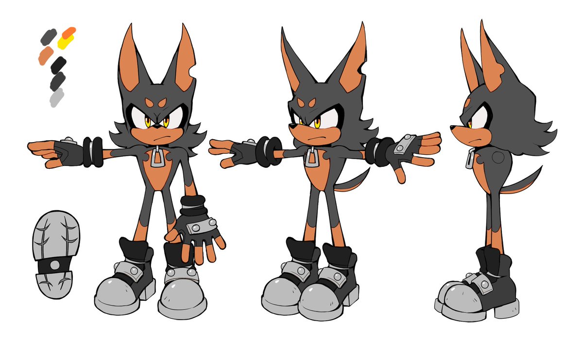 a lil model sheet for Steel! #sonicoc