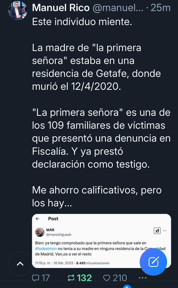 El periodista Manuel Rico desmiente categóricamente las insidias vertidas por M.A.R el jefe de gabinete de Ayuso tras ver #LoDesimon con <a href="/jordievole/">Jordi Évole</a> Rico ha seguido con rigor y constancia las muertes en las residencias de Madrid. Y demuestra que el asesor de Ayuso miente.