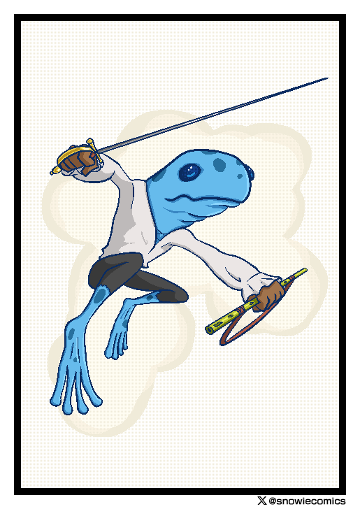 グラングバード / Grung Bard

#イラスト #art #OC #doodle #2値ペン #illustration #DnD