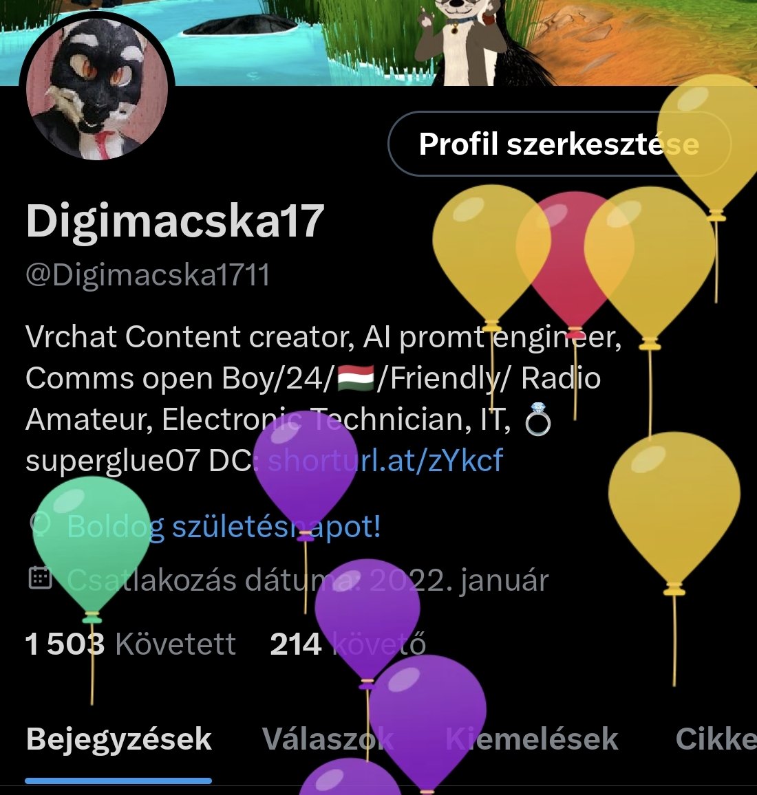 Digimacska1711's tweet photo. 🎉🐾 It's my 25th birthday, and this feline is officially a quarter of a century old! 🎂🐱✨ Time to celebrate with extra treats, cozy naps, and maybe a little mischief! Thanks for being part of my journey, furriends! 💕🐾 #Birthday 🎈#CatLife #FurryMonday #FursuitEveryday https://t.co/ToejgHXP69