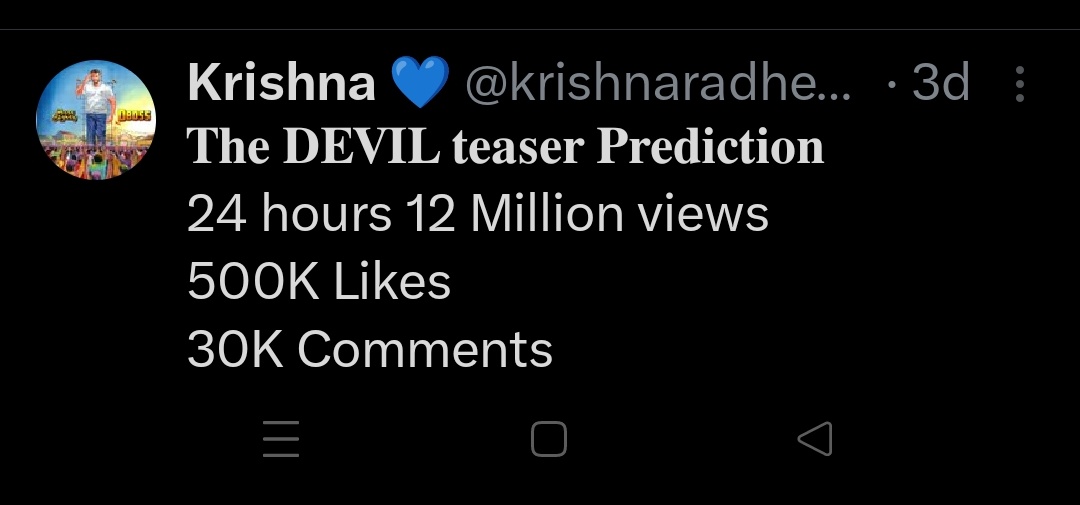 Prk_Vk_1718's tweet photo. Comeback Nimge suit agalla
go back to jail darshan avre
#DevilTeaser
#KFI https://t.co/FiyntvkS2G