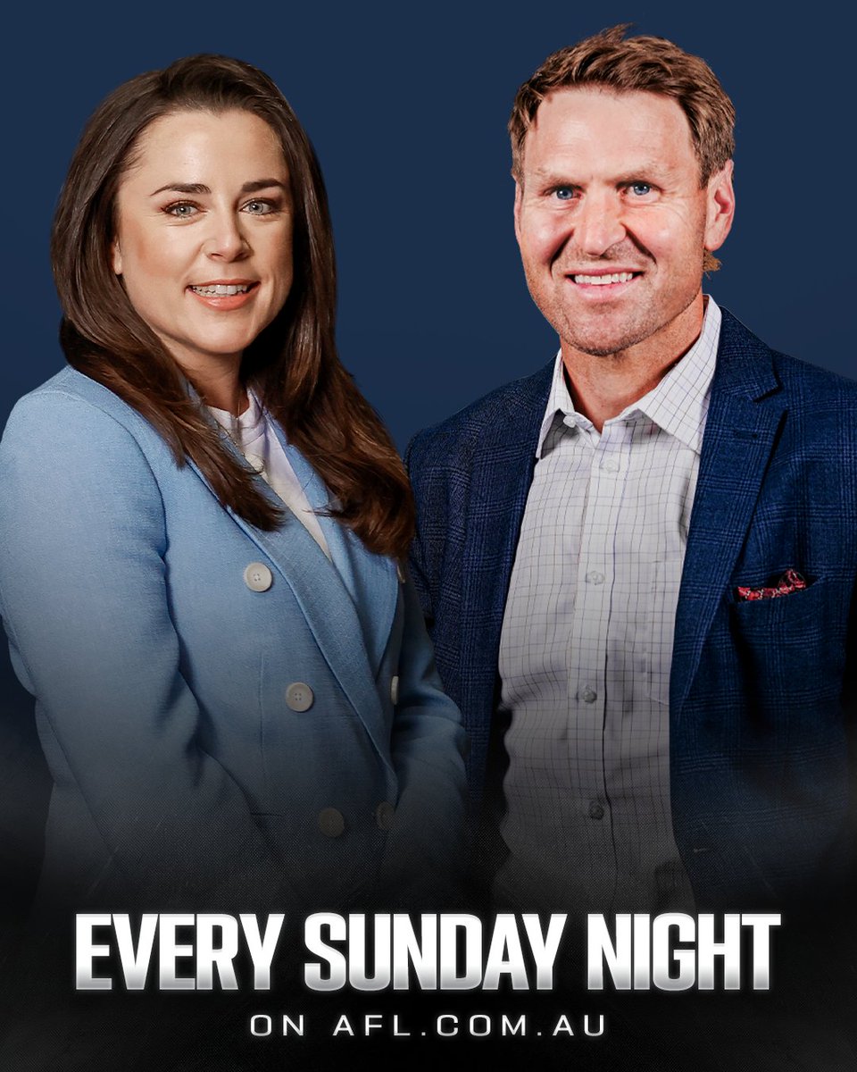 AFL (@afl) on Twitter photo Introducing a new show on the AFL.com.au roster, 'First Up with Kane Cornes' 🎥
Catch <a href="/kanecornes/">Kane Cornes</a> and <a href="/sarahjolle/">Sarah Olle</a> every Sunday night as they address the biggest storylines from the round just gone. Introducing a new show on the AFL.com.au roster, 'First Up with Kane Cornes' 🎥
Catch <a href="/kanecornes/">Kane Cornes</a> and <a href="/sarahjolle/">Sarah Olle</a> every Sunday night as they address the biggest storylines from the round just gone.