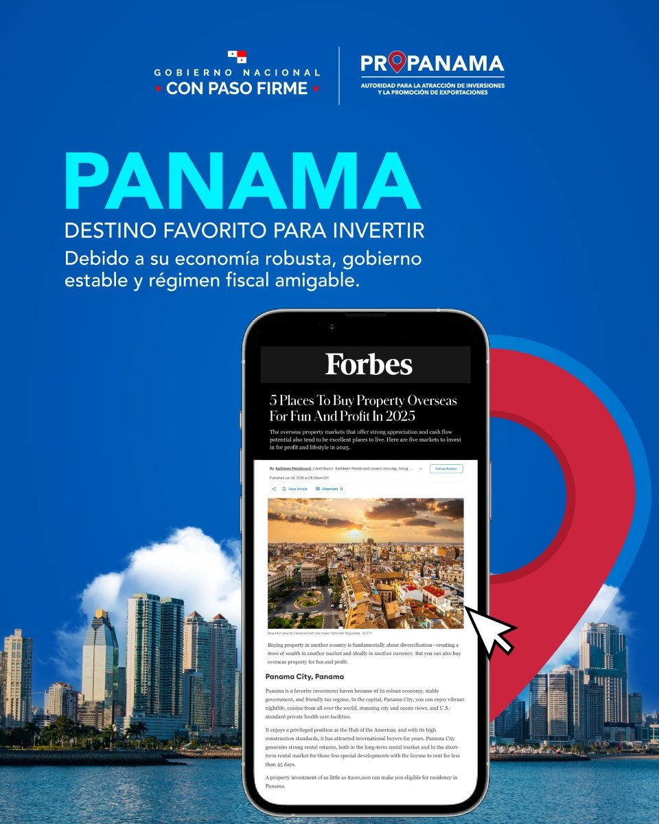 embpanamasgp's tweet photo. Forbes revela por qué internacionalmente, Panamá es uno de los destinos favoritos para invertir. 

Lee el artículo completo aquí: https://t.co/S82LrczDkv https://t.co/4Zy292TmF1