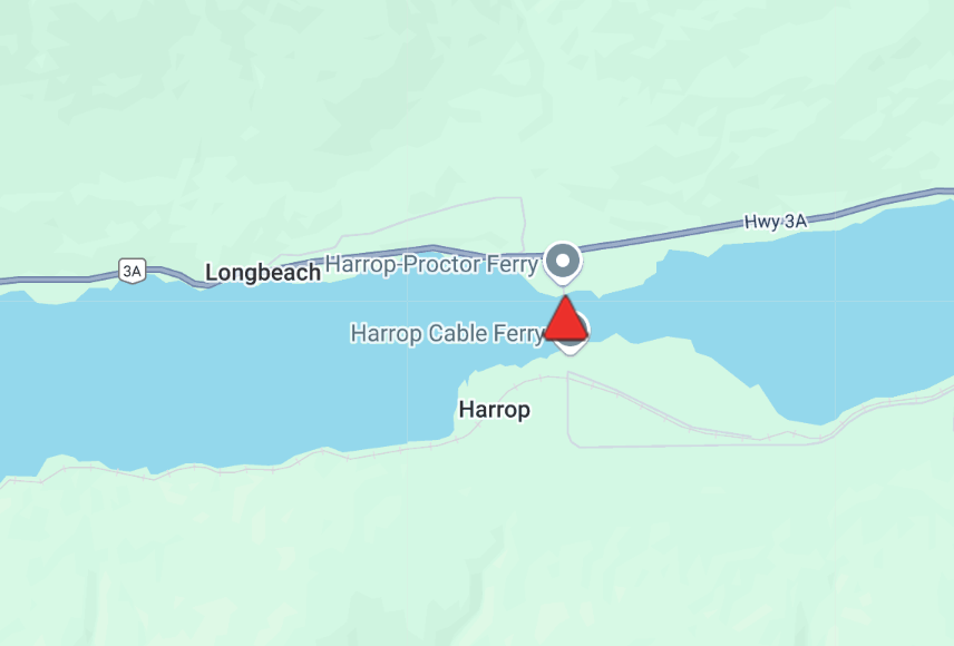 DriveBC's tweet photo. ⛔️⛴️#HarropFerry - Due to a mechanical issue, the ferry is CLOSED until further notice. #HarropBC #LongBeachBC #BCHwy3A https://t.co/jI0FgPPjCe