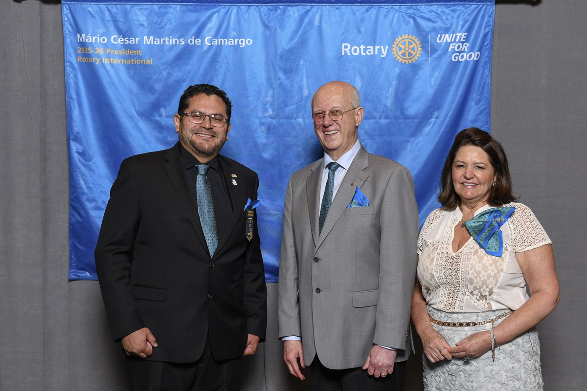 AParajon's tweet photo. Here is my official photo with Rotary International President Elect Mario Cesar Martins de Camargo and his wife Denise Camargo at the Rotary International Assembly.   

It was such an honor to be alongside with over 500 District Governors-Elect representing 200+ countries, as we completed our final training—getting ready to Unite for Good in service and impact.

This journey has been truly amazing, and I’m deeply grateful to my amazing District 5280 Rotarians for their unwavering support and inspiration every step of the way. 

Together, we are ready to serve, together we transform lives and together we Unite for Good.
#rotaryinternational #DG2025_2026
#UniteforGood
