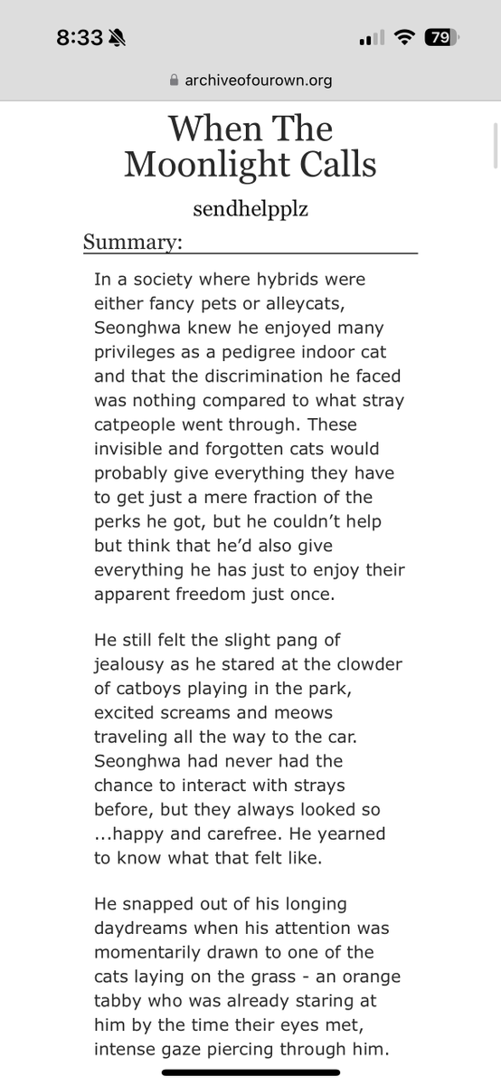 Sexngjxxng A/B/O Fic Rec:
Title: When The Moonlight Calls
Author: <a href="/s3ndh3lpplz/">Luna 🌙</a> 
Link: archiveofourown.org/works/39689211…