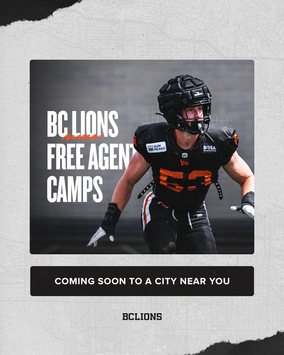 BC LIONS (@bclions) on Twitter photo ATTENTION U.S. PLAYERS ๐บ๐ธ๐
Dreaming of playing pro football? The CFL is calling! Free Agent Camps kick off this April in Atlanta, D.C., Dallas-Fort Worth, Phoenix & Seattle.
Think youโve got what it takes? Show up & prove it!
๐ More info: bclions.com/free-agent-camโฆ | <a href="/CFL/">CFL</a> ATTENTION U.S. PLAYERS ๐บ๐ธ๐
Dreaming of playing pro football? The CFL is calling! Free Agent Camps kick off this April in Atlanta, D.C., Dallas-Fort Worth, Phoenix & Seattle.
Think youโve got what it takes? Show up & prove it!
๐ More info: bclions.com/free-agent-camโฆ | <a href="/CFL/">CFL</a>