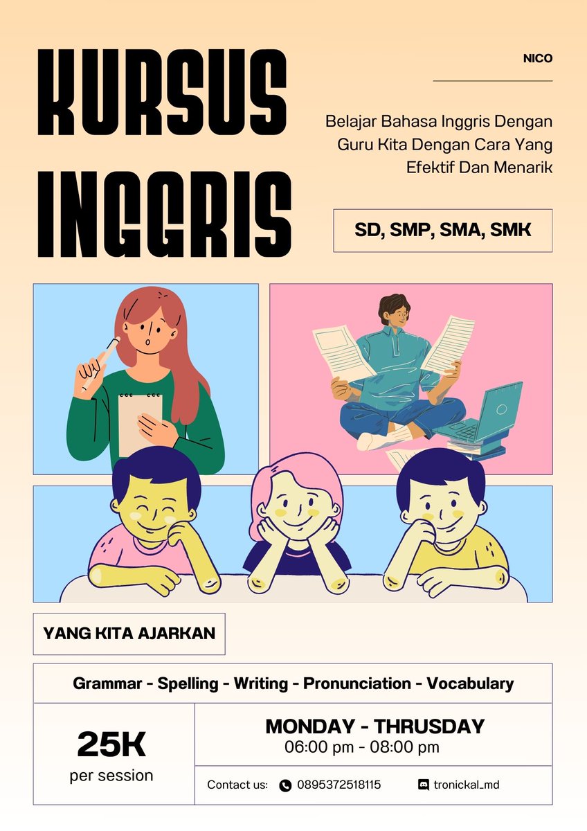lixzyka's tweet photo. yang mau kursus bahasa bs banget yaaa ke kita! ada bahasa inggris sama mandarin lho https://t.co/FKUze9lRNu
