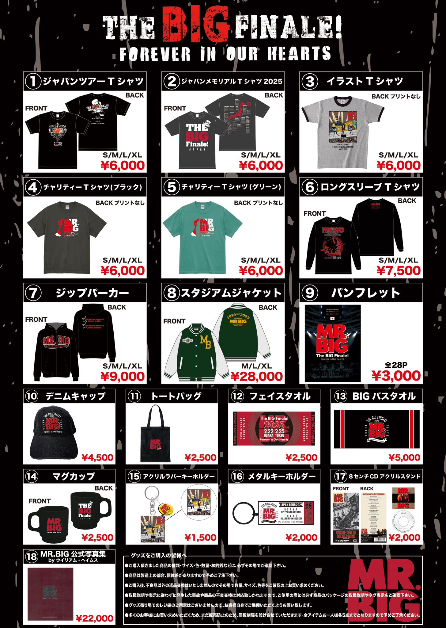 MR.BIG 2025フェアウェルツアーロングスリーブTシャツ