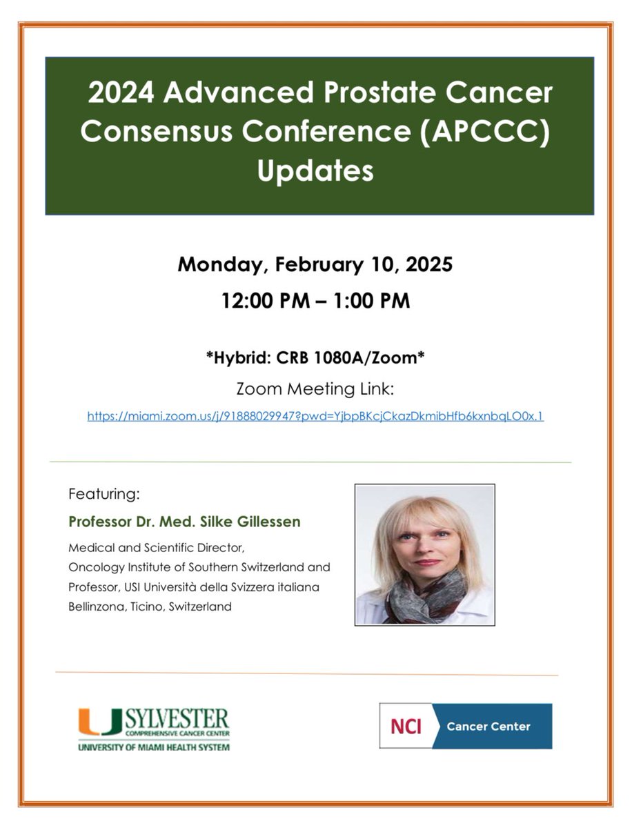 Alan Dal Pra, MD (@a_dalpra) on Twitter photo It was an honor to have <a href="/Silke_Gillessen/">silke gillessen</a> join our GU SDG team <a href="/SylvesterCancer/">Sylvester Comprehensive Cancer Center</a> last week. We had great discussions before #GU25 Thank you so much for visiting us, Silke. It was an honor to have <a href="/Silke_Gillessen/">silke gillessen</a> join our GU SDG team <a href="/SylvesterCancer/">Sylvester Comprehensive Cancer Center</a> last week. We had great discussions before #GU25 Thank you so much for visiting us, Silke.