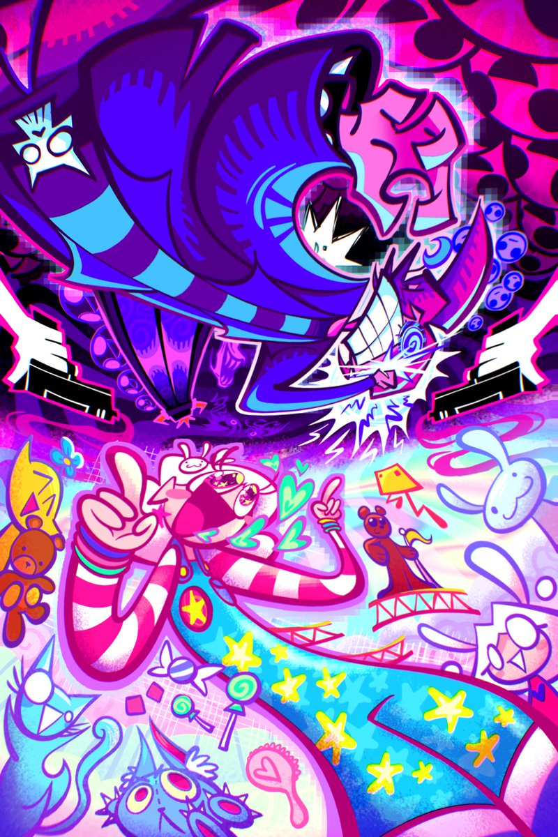 cyberzworld's tweet image. #mwfanartcontest Here&apos;s my entry!! I love MINDWAVE!! 💜🩷❤️💜