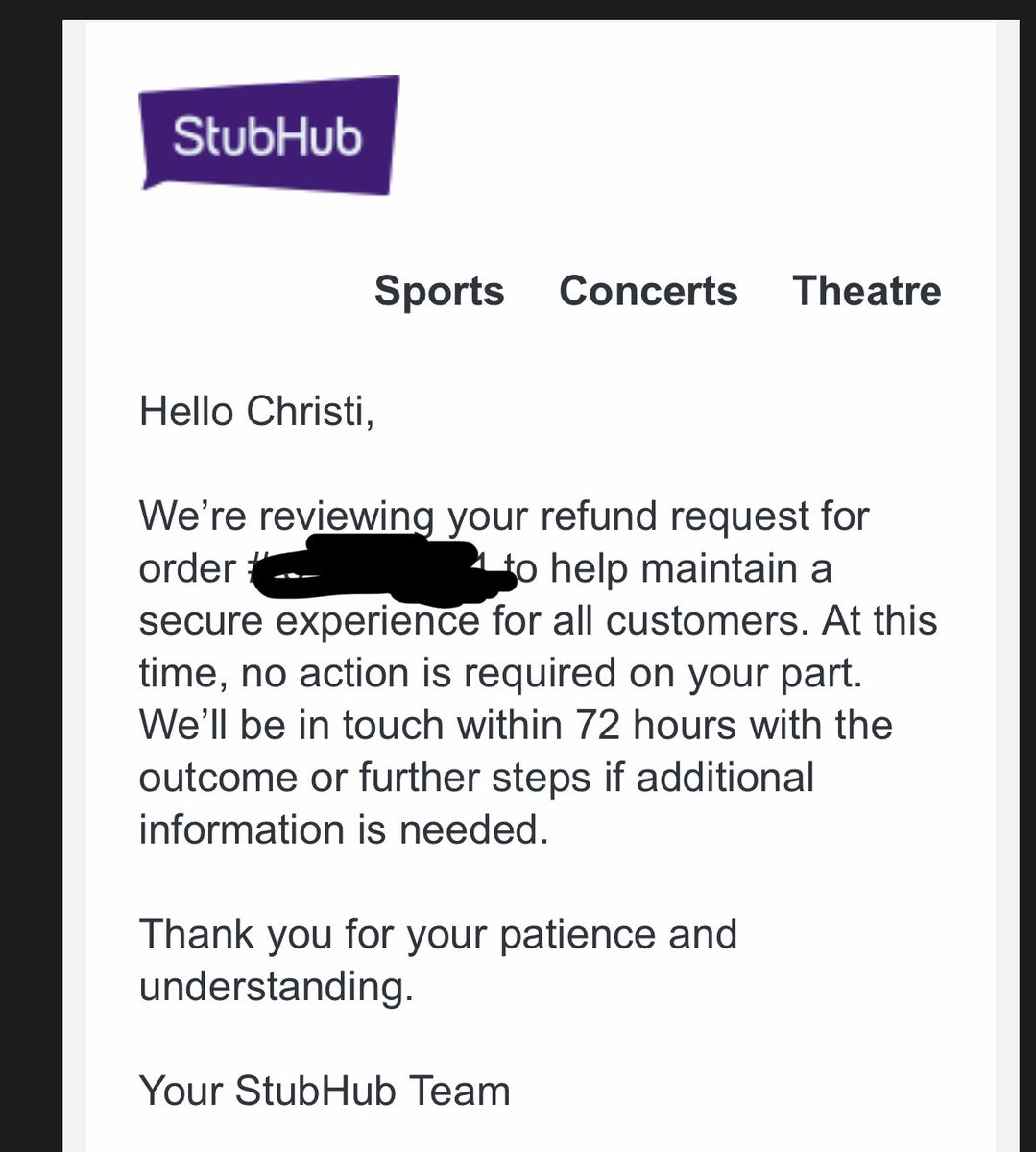 ChristiBaATX's tweet photo. @therealpiku88 @TeamStubHub @StubHub Saaaaame! Just got off a 40 minute call. Was told that my case was “complicated” and “HOPEFULLY they will be able to provide an update within a couple of days.” The lack of communication is almost worse than the failure to provide a refund. @StubHub has been an absolute nightmare https://t.co/HLernXvKLM