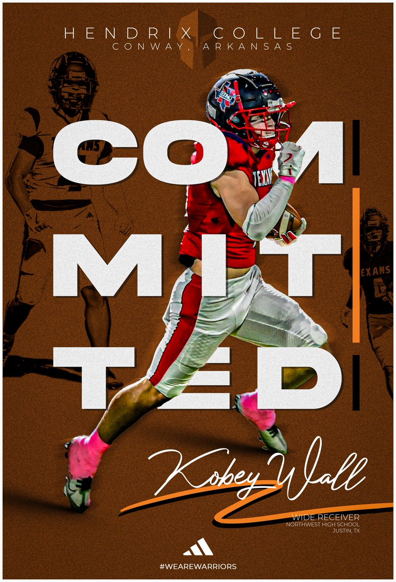 Kobey Wall (@kobeywall) on Twitter photo #AGTG Blessed to be furthering my academic and athletic career at Hendrix College! Thank you <a href="/RussHeidiSLC/">Russ and Heidi Phillips🏈</a> for the opportunity, and thank you to my family and coaches who helped me get here. 🟧⬛️💯
<a href="/coach_bpoe/">Bill Poe</a> <a href="/21Reeves/">Brady Reeves</a> <a href="/NHSRecruits/">Northwest High School Football Recruiting</a> <a href="/Coach_Wall81/">Stephen Wall</a> #AGTG Blessed to be furthering my academic and athletic career at Hendrix College! Thank you <a href="/RussHeidiSLC/">Russ and Heidi Phillips🏈</a> for the opportunity, and thank you to my family and coaches who helped me get here. 🟧⬛️💯
<a href="/coach_bpoe/">Bill Poe</a> <a href="/21Reeves/">Brady Reeves</a> <a href="/NHSRecruits/">Northwest High School Football Recruiting</a> <a href="/Coach_Wall81/">Stephen Wall</a>