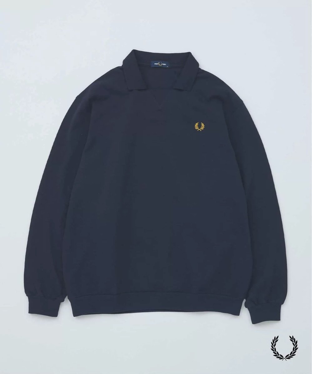 S_HangerLuck's tweet photo. 昨シーズンバズって予約段階で即完した《FRED PERRY x JOURNAL STANDARD》のフットボールスウェットがポロシャツになって帰ってきた🌳

襟元のデザインと裾のリブによって生み出される丸みを帯びたシルエットがかわいい..。 https://t.co/FDscsoMvVT