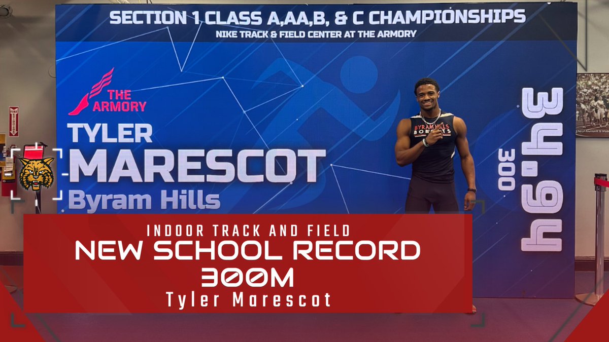 Extremely proud and excited for Tyler as he not only won the Section 1 Class B 300 but also broke the school record !