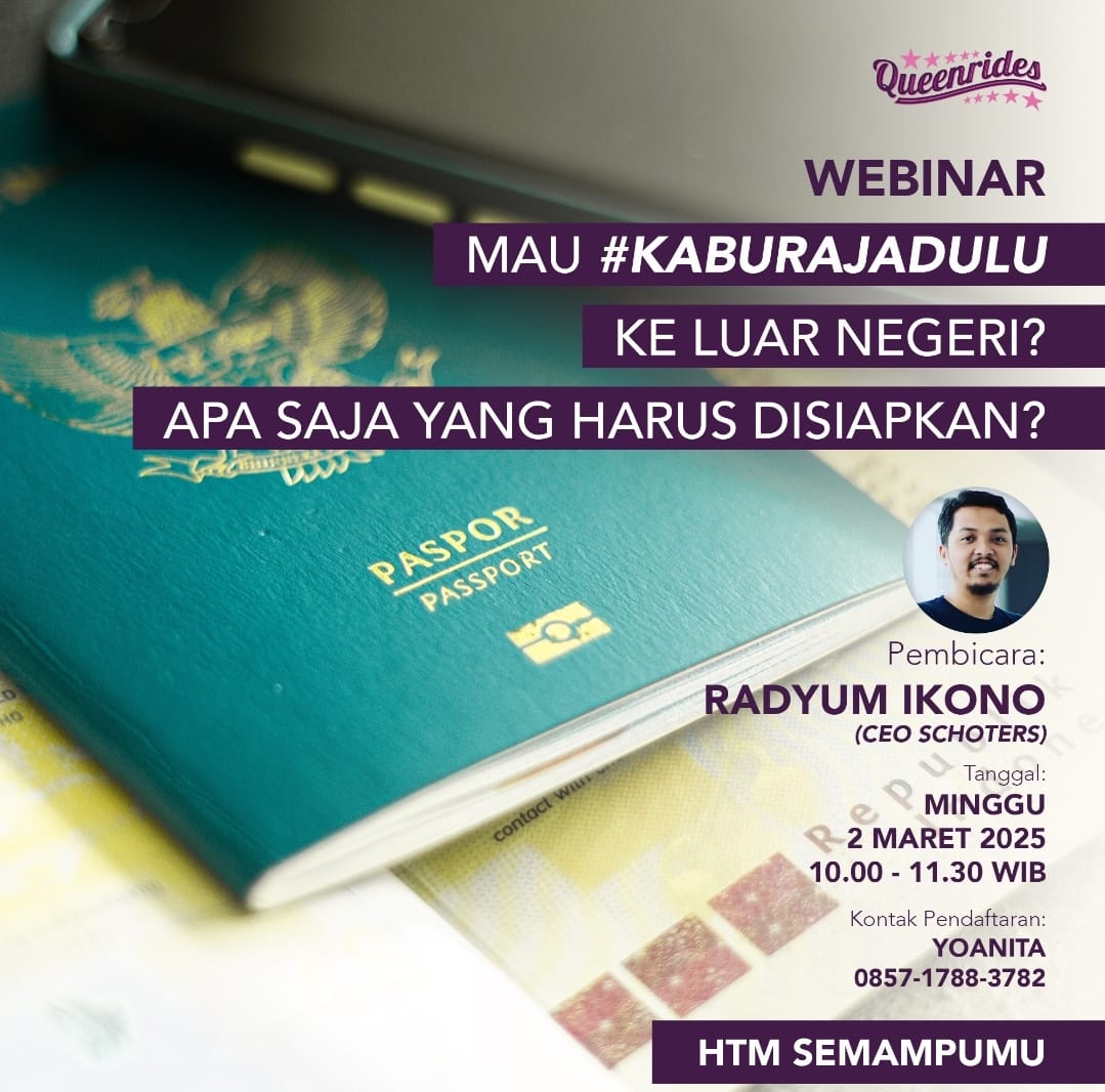Apa yg harus disiapkan supaya #kaburajadulu berjalan lancar dan legal?

Apa potensi dan resiko yang akan dihadapi? 

Ngobrol sama orang yang mengantar ribuan orang Indonesia "kabur" via kerjaan ataupun beasiswa  ke luar negeri.

Daftar bit.ly/KaburAjaDulu 

HTM Semampumu