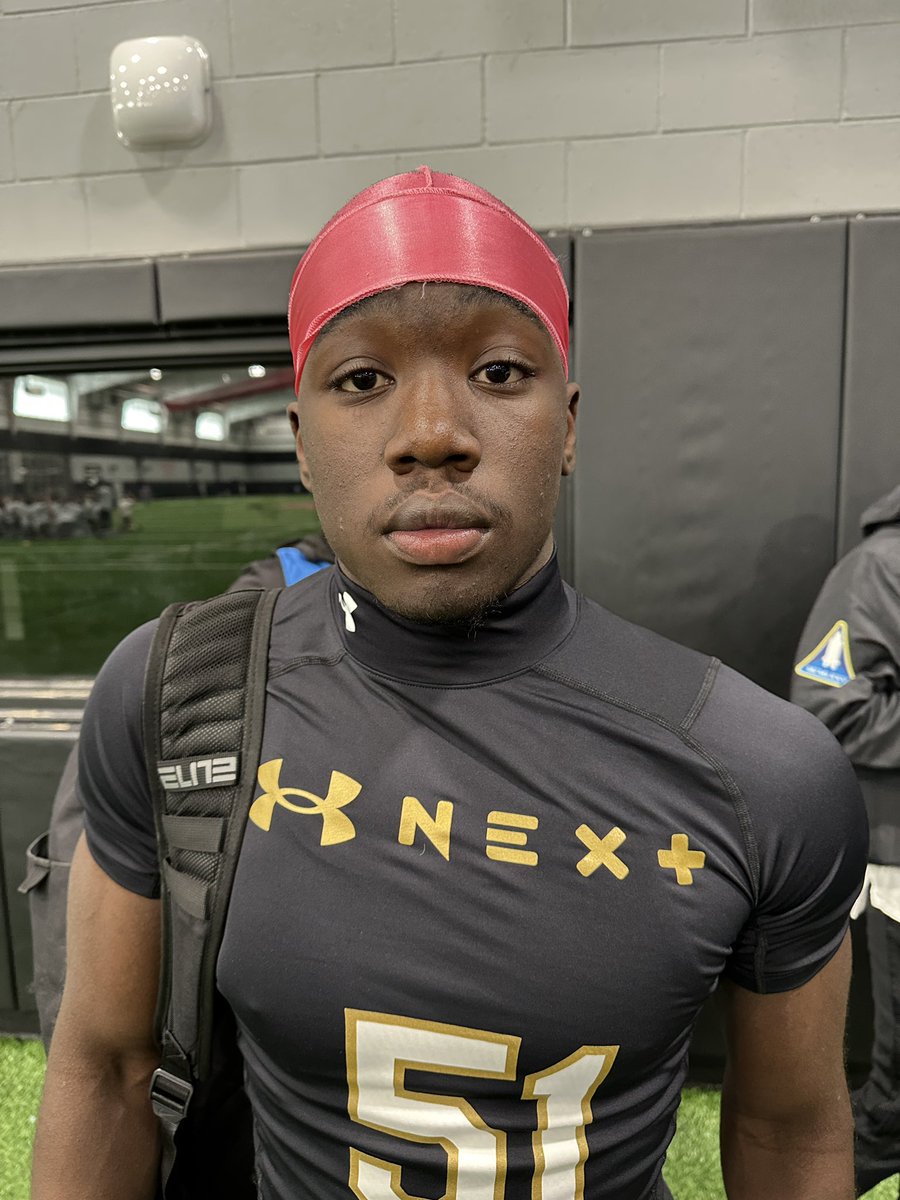 2026 LB Chevis Johnson out of Arkansas was an eye-catcher today. Should be in line for some more college looks this spring.