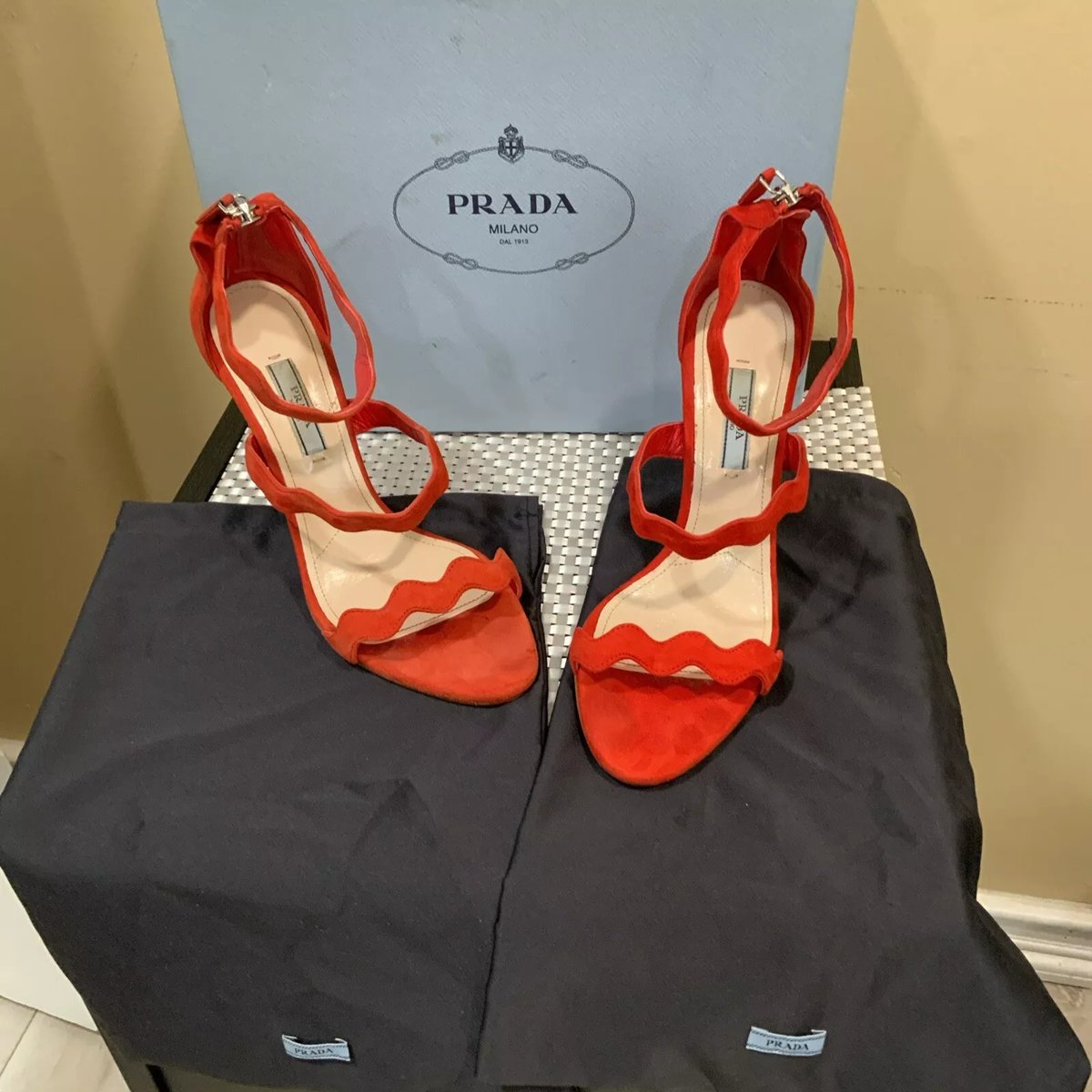 Prada Calzature Donna Suede Heel