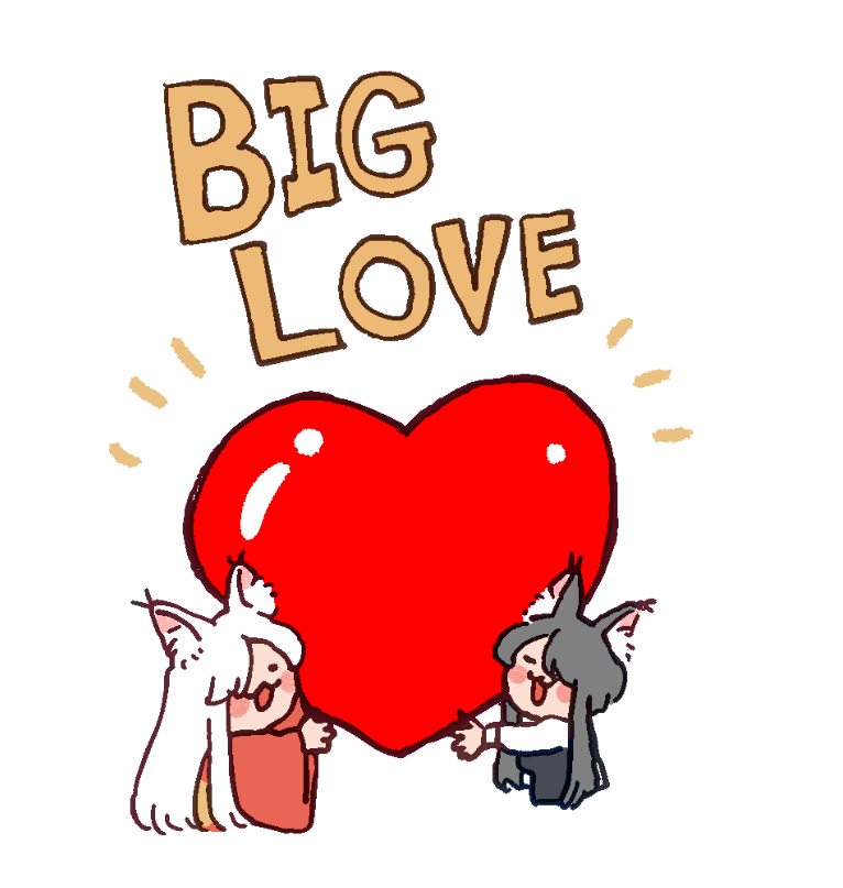 「二匹からのラブです #おきつねしろちゃん」|キカイニンゲン🦊のイラスト