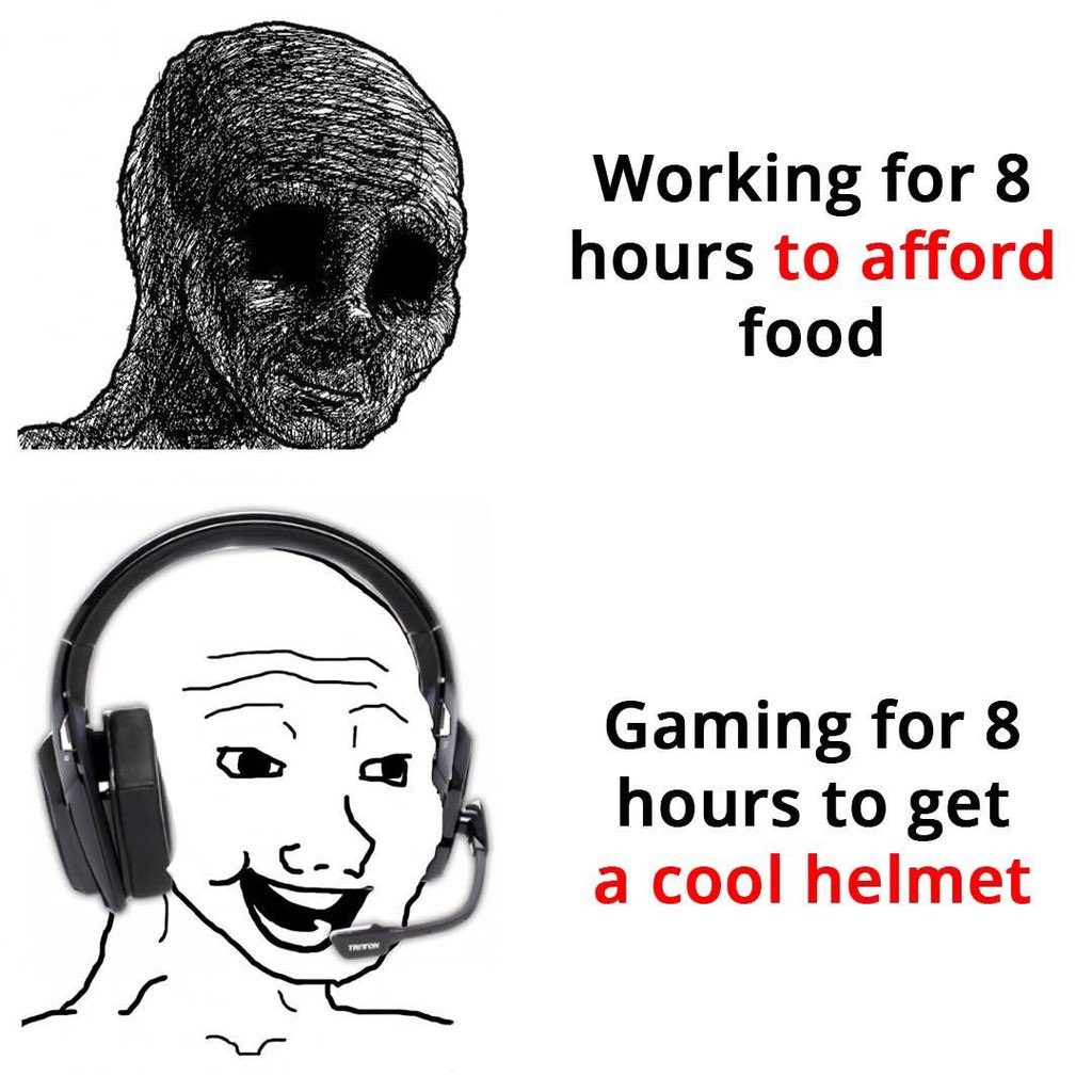 the helmet ain’t gonna feed u bro 😭😭😭😭😭😭😭