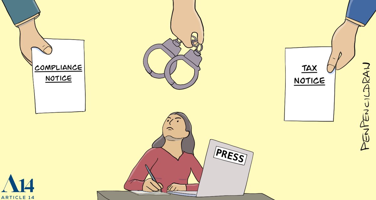 Article 14 (@article14live) on Twitter photo Revoking tax exemptions leaves nonprofit newsrooms battling legal, financial uncertainty, with no revenue source for staff, overheads. Editors call it a covertΒ attack on press freedom, in contrast to furore over cases, jail for journalists, reports <a href="/iyerkavi/">Kavitha Iyer</a>
π·: <a href="/penpencildraw/">PenPencilDraw</a> Revoking tax exemptions leaves nonprofit newsrooms battling legal, financial uncertainty, with no revenue source for staff, overheads. Editors call it a covertΒ attack on press freedom, in contrast to furore over cases, jail for journalists, reports <a href="/iyerkavi/">Kavitha Iyer</a>
π·: <a href="/penpencildraw/">PenPencilDraw</a>