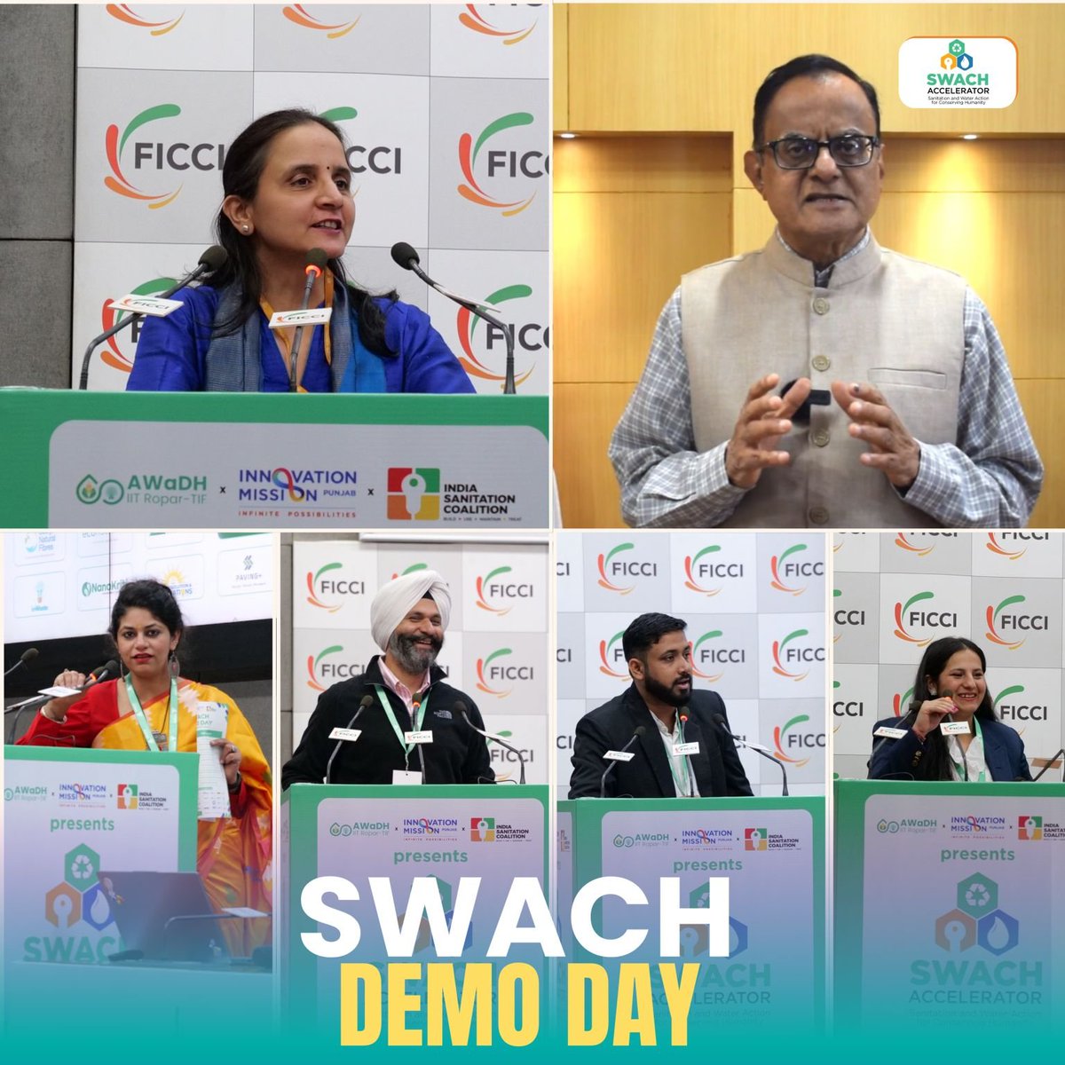 AWaDH_IITRopar's tweet image. The #SWACH Accelerator Demo Day brought together innovators, investors, and ecosystem partners to advance transformative WASH solutions. A day of impactful discussions, startup pitches, and collaboration for a sustainable future. 
#Innovation #WASH #StartupEcosystem