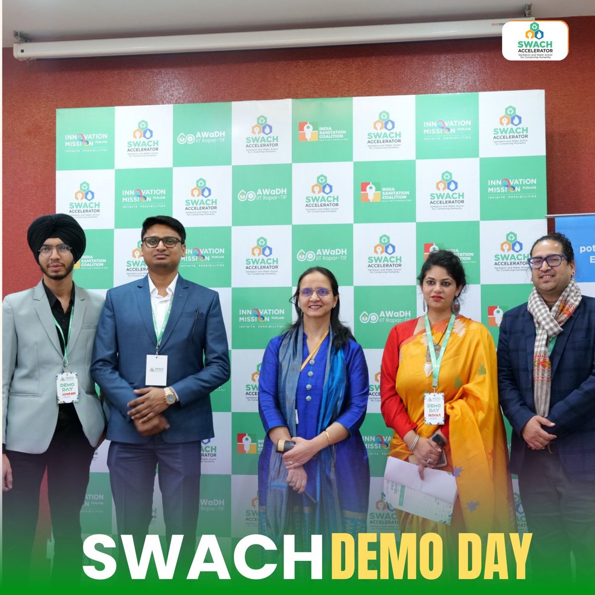AWaDH_IITRopar's tweet image. The #SWACH Accelerator Demo Day brought together innovators, investors, and ecosystem partners to advance transformative WASH solutions. A day of impactful discussions, startup pitches, and collaboration for a sustainable future. 
#Innovation #WASH #StartupEcosystem