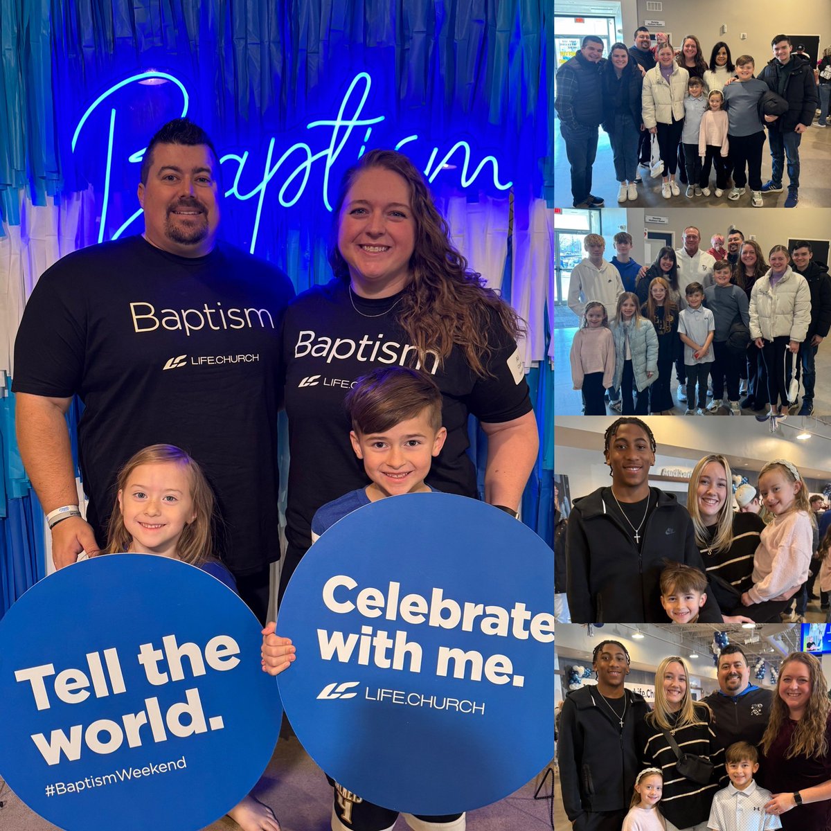 So blessed that Everett &amp; Millie gave their lives to Jesus! Also blessed with great family &amp; friends that came &amp; supported them today! Our hearts are full!