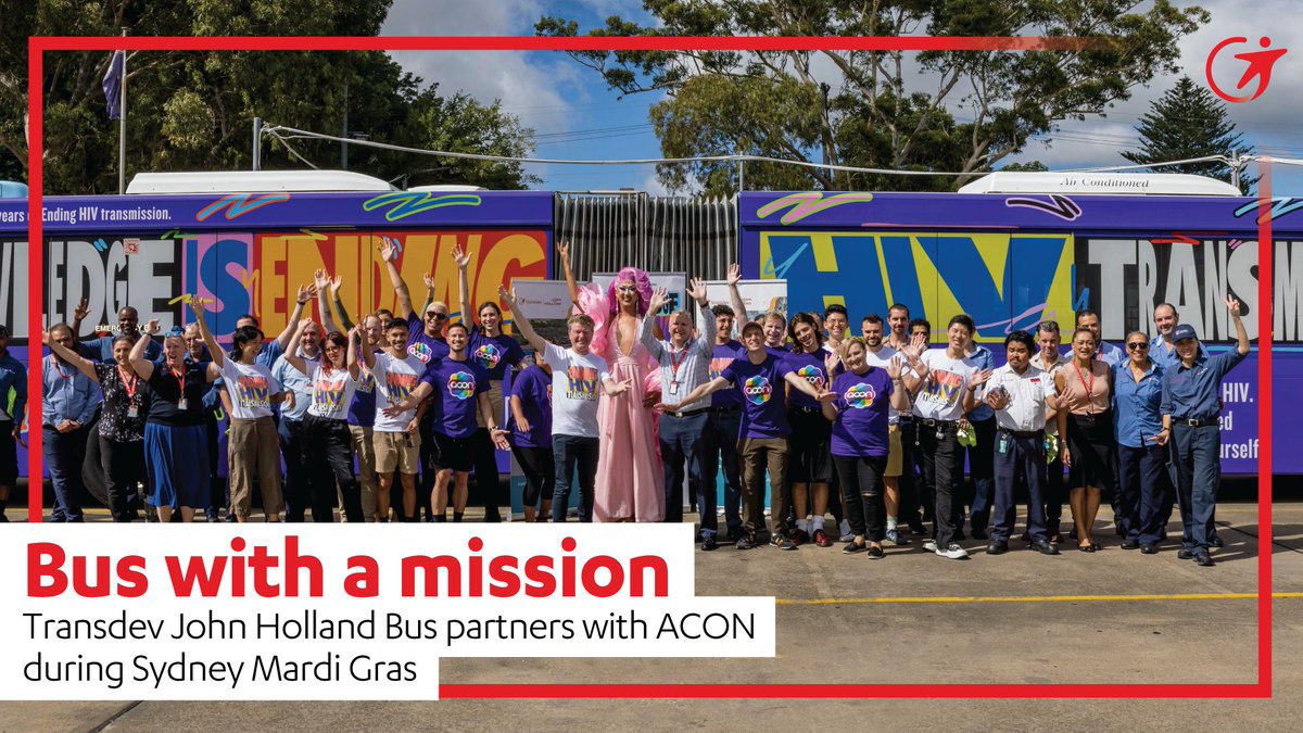 🚍✨ Spot our 333 bendy bus making a bold statement! In partnership with ACON, we’re proud to support the ENDING HIVcampaign during Sydney Mardi Gras 2025 &amp; beyond. Keep an eye out, snap a pic and join the movement with #EndingHIV 🌈 bit.ly/3EBeDGY