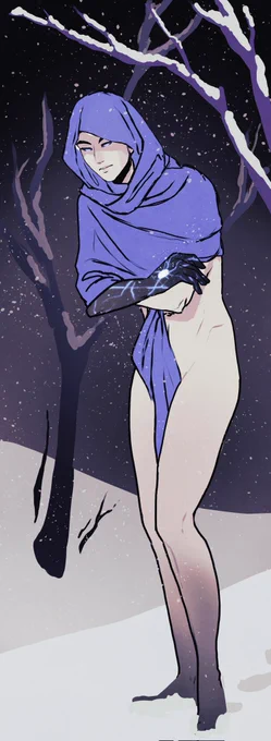 Non local man loses clothing to paradoxical freezing, dies, has to trudge home naked. 