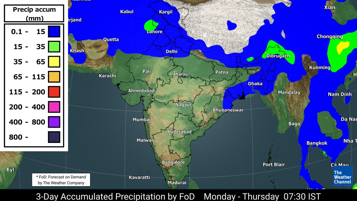 #WeatherUpdate | Today, isolated to scattered snow/rain is likely over Ladakh, Jammu &amp;  Kashmir, Himachal Pradesh, Uttarakhand, Sikkim, Uttarakhand, Himachal  Pradesh, and Arunachal Pradesh.

Dense fog is likely in Eastern, Southern India.

Full story: weather.com/en-IN/india/ne…