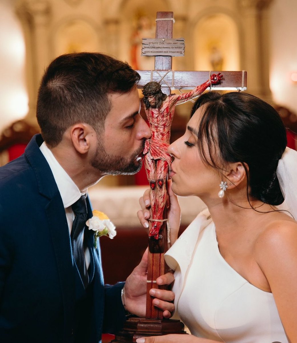 There is a beautiful marriage tradition in Croatia. When the bride and bridegroom go to the church to be married they carry a Crucifix with them. The priest blesses the Crucifix and instead of saying that they have found the ideal partner with whom to share their lives, he
