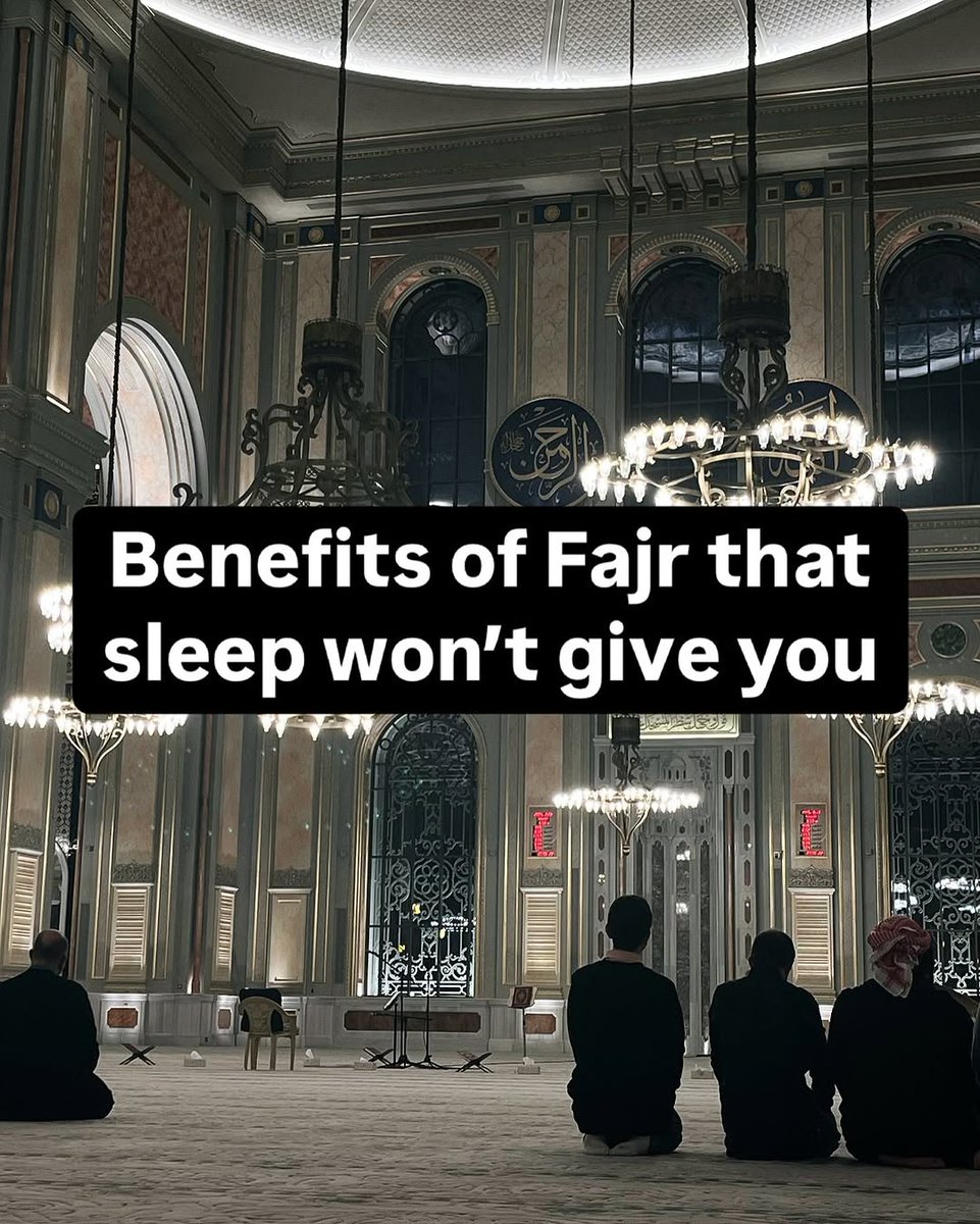▪︎》Benefits of Fajr Prayer that sleep won't give you.😴

▪︎》Beautiful Reminder ❤️