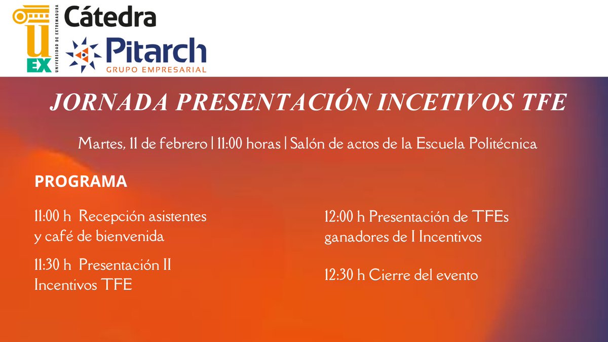 Cátedra UEx - Grupo Pitarch tweet media