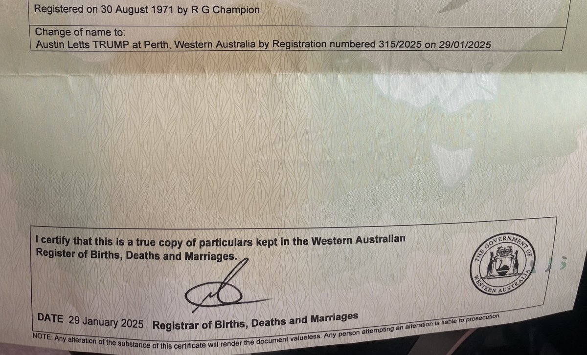 Austin "Aussie" Trump tweet media