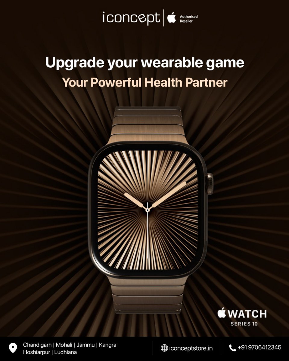 IConcept361's tweet image. Smarter, sleeker, and stronger. The Apple Watch Series 10 with a titanium case is your ultimate health and tech companion.
.
.
.
#ICONCEPT #AppleWatchSeries10 #TitaniumTech #HealthOnYourWrist #SmartwatchRevolution