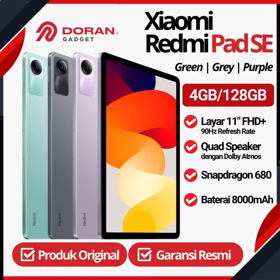 Cek Xiaomi Redmi Pad SE 4/128GB Snapdragon 680 Layar 11" FHD+ 8000mAh Garansi Resmi 1 Tahun dengan harga Rp2.014.000. Dapatkan di Shopee sekarang! s.shopee.co.id/8KaQcHm7Eu?sha…
