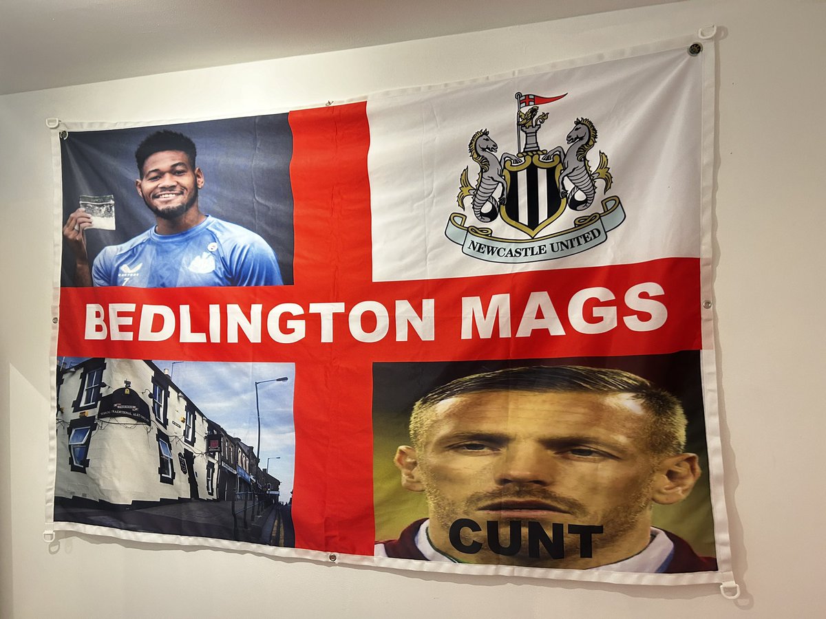 FUCKING COME ON THEN. 

NEW FLAGS DEBUT. 

SEMI FINAL THEN OFF TO BIRMINGHAM SATURDAY. INTO THESE COCKNEY BASTARDS #NUFC
