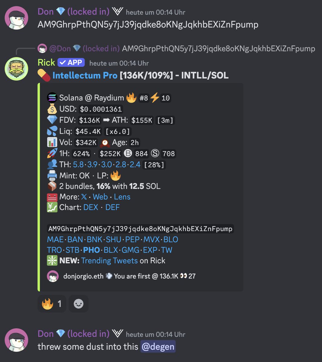 Good market = <a href="/Vault_Alpha/">Vault Alpha</a> cooks
Dry market = <a href="/Vault_Alpha/">Vault Alpha</a> cooks

Not missing a mooner onchain! 🔐

1) #CALICOIN pinged at 2.5M and called by <a href="/0xCaiodoBarco/">Caio do Barco</a> at 5M
ATH of 30M! 
<a href="/BCIcanDoBetter/">Nathan Copeland</a>

2) $INTLL bought by <a href="/DonjorgioMD/">Don | donjorgio.eth</a> at 136K mcap
ATH = 750K!
@intellectum_pro

3) $OMEGAX