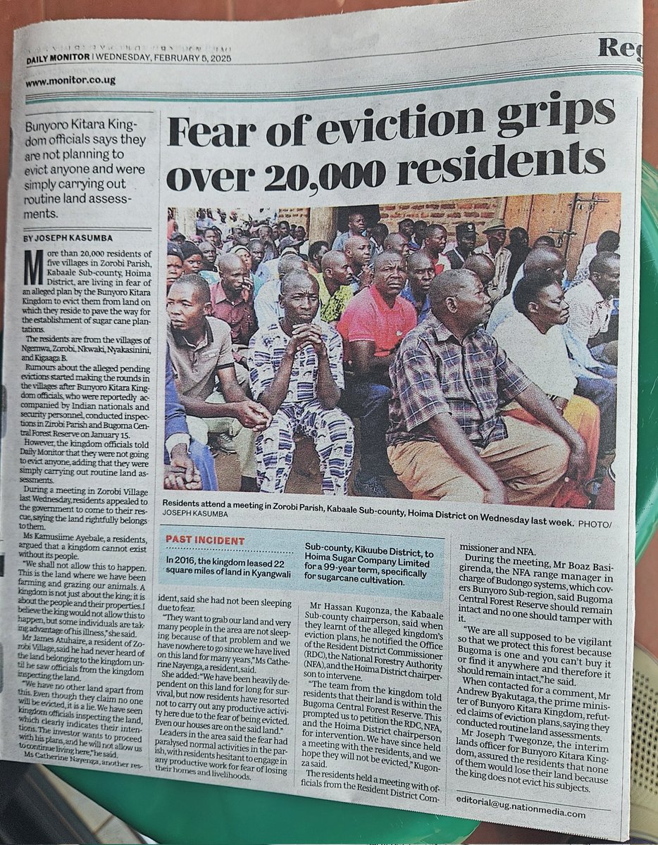 aifeuganda's tweet image. The Albertine land grabs: From grabbing land for oil developments to destroying Bugoma forest for sugar cane growing... Now, 20,000 residents are facing eviction from their ancestral lands because an Indian company must have access to land for commercial sugar growing. #stopit