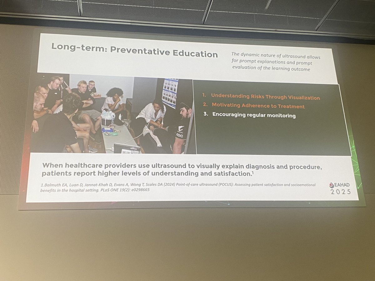 Ultrasound can be used to empower and educate patients about joint health. What an absolutely fantastic picture! <a href="/EAHADnews/">EAHAD</a> #EAHAD2025