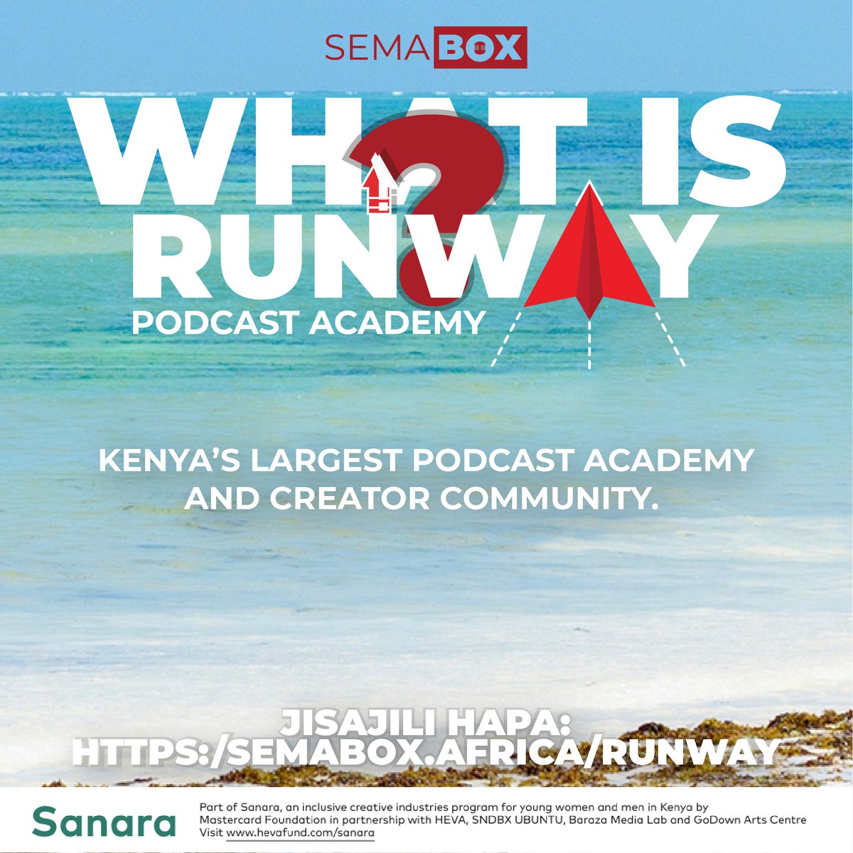 semabox's tweet photo. Mombasa, Tumewasili!
We’re excited to launch RUNWAY, our podcast academy program, right here in the 254’s coastal hub! Calling all storytellers & creators (18-35) women, men & people living with disabilities this is YOUR chance to level up! #RunwayInMombasa #SemaBOXCreatorNetwork https://t.co/emz7jEepY5