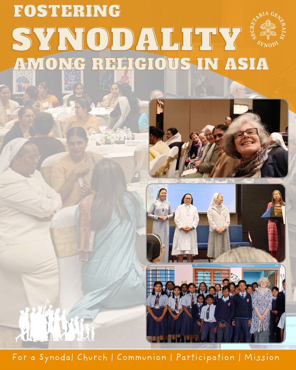 Synod_va's tweet photo. @SrNatB to the #ReligiousSisters in Asia “The synod has recognized religious life as both a model and catalyst for the Church's synodal transformation” #synod #SisterLead #ImplementingSynodality https://t.co/BcjeLChxZ7