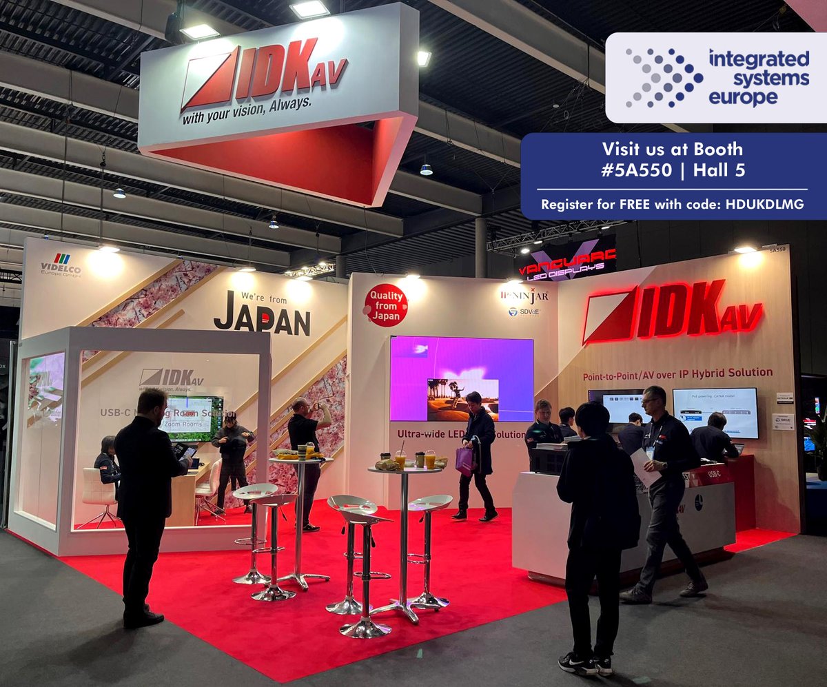 Besuchen Sie uns auf der <a href="/ISE_Show/">ISE</a> in Barcelona – Stand # 5A550 (Halle 5)! Kostenloser Eintritt mit unserem Code: HDUKDLMG #IntegratedSystemsEurope #ISEurope