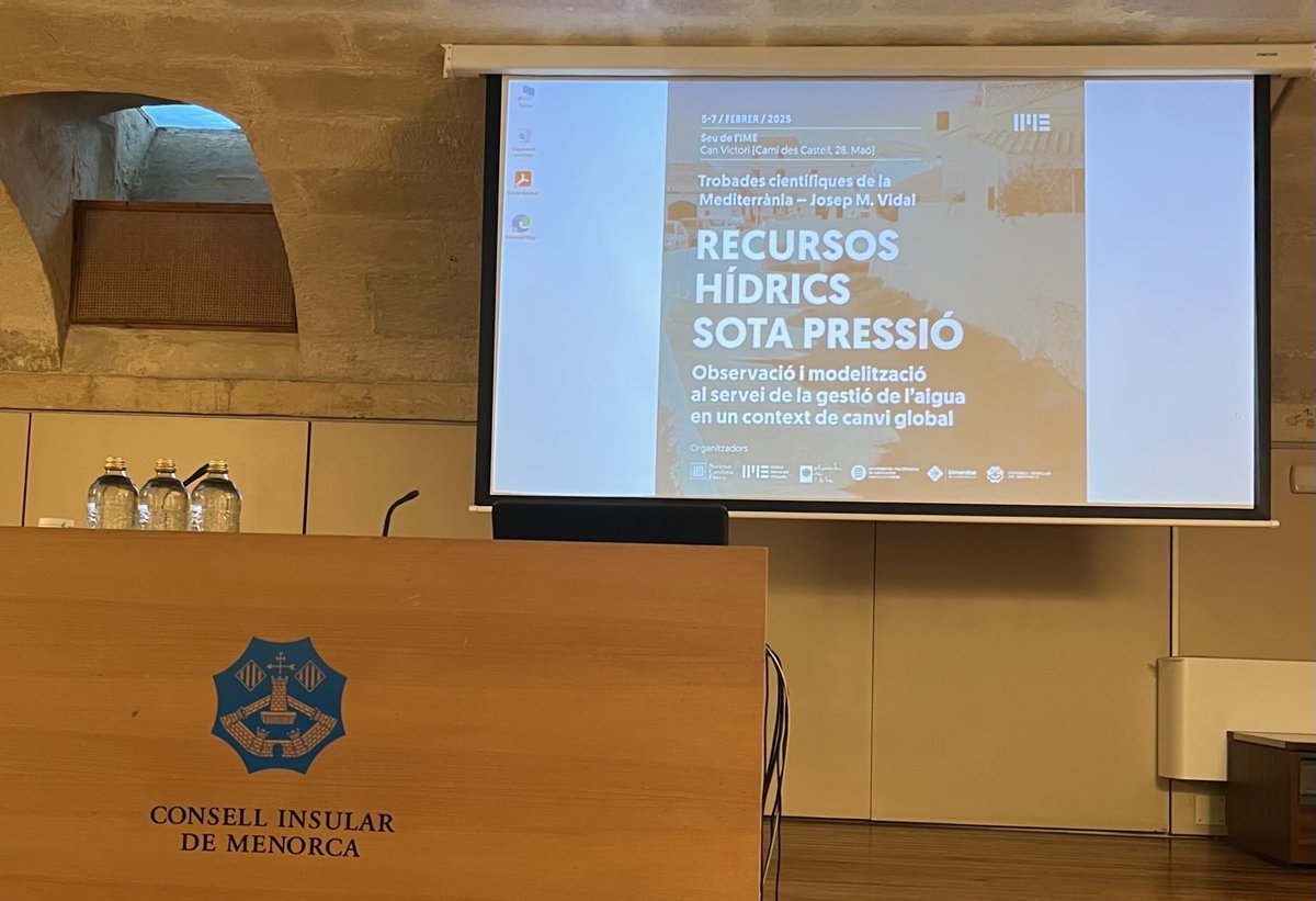 Avui matí comencen, a Maó, les Trobades Científiques de la Mediterrània, amb el lema “Recursos hídrics sota pressió”