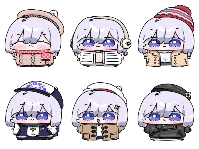 いろいろな冬服かなたそちゃん#かなたーと 