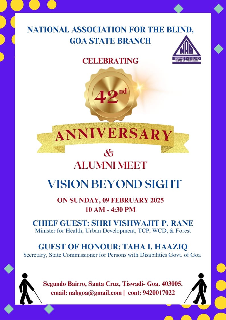National Association for the Blind - Goa (@nab1983goa) on Twitter photo 