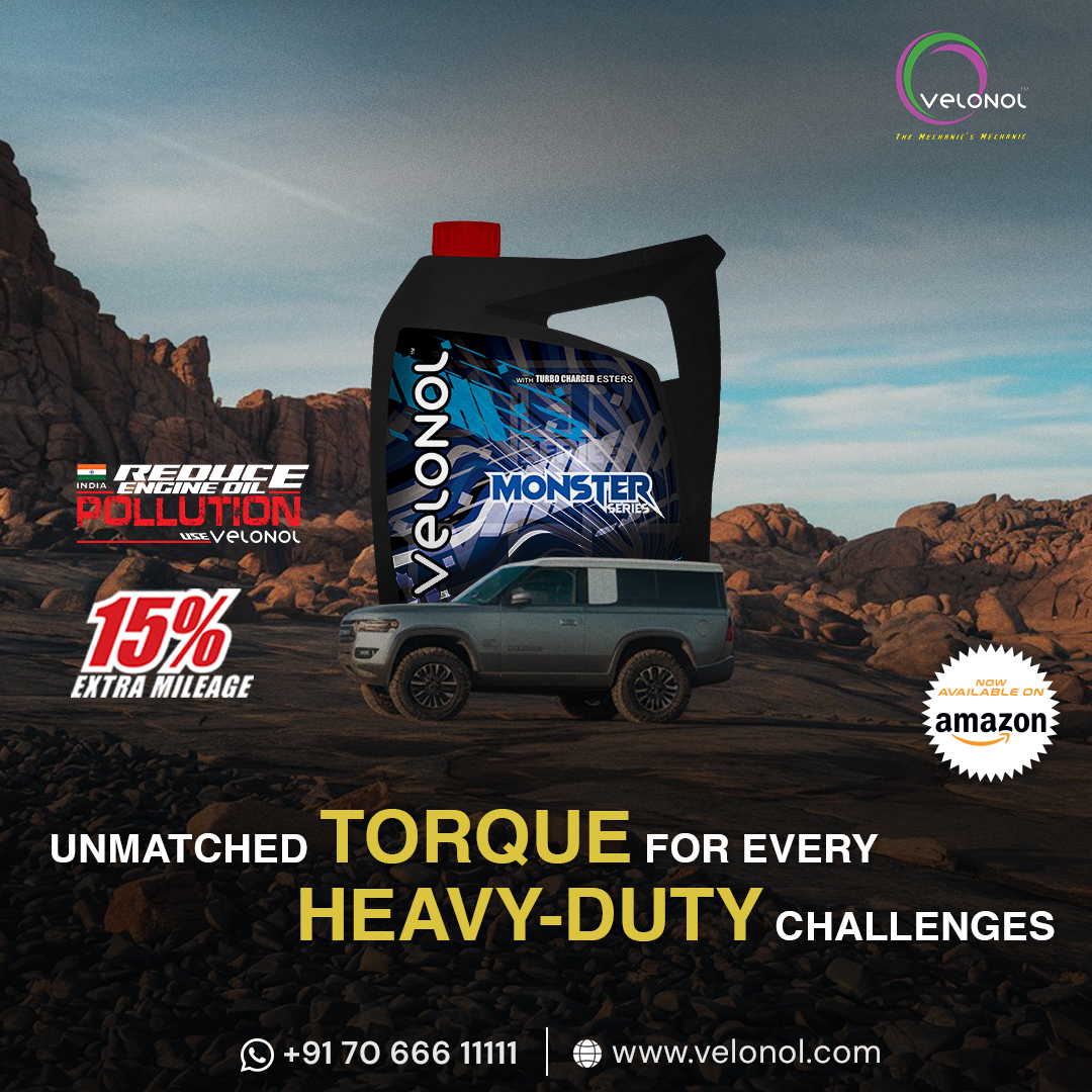 velonolofficial's tweet image. Experience unmatched torque for every heavy-duty challenge with Monster Series by Velonol! Reduce engine oil pollution, get 15% extra mileage and boost your engine’s health with sustainable engine care. Built for power, designed for performance!

#Velonol #MonsterSeries