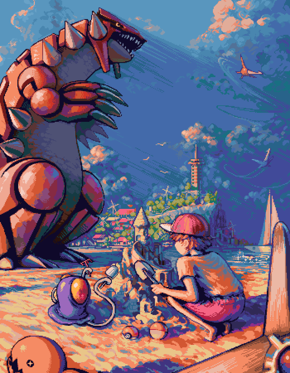 Seaside encounters - 64 colours
#pixelart #pokemon