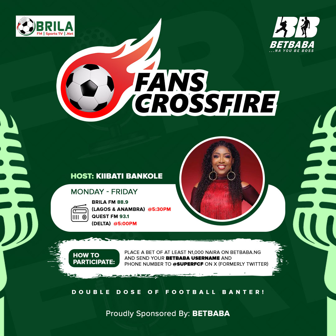 Nigeria’s No. 1 Football Gameshow is now LIVE in DELTA and ANAMBRA States!
Tune in every Monday to Friday for the best of football banter.🔥🔥🔥
Proudly sponsored by <a href="/Betbaba_ng/">Betbaba_ng</a>
NA YOU BE BOSS!!!😎